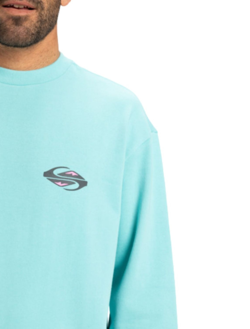 Quiksilver Spin Cycle Crew Erkek Mavi Sweatshirt Quiksilver Spin Cycle Crew Erkek Mavi Sweatshirt