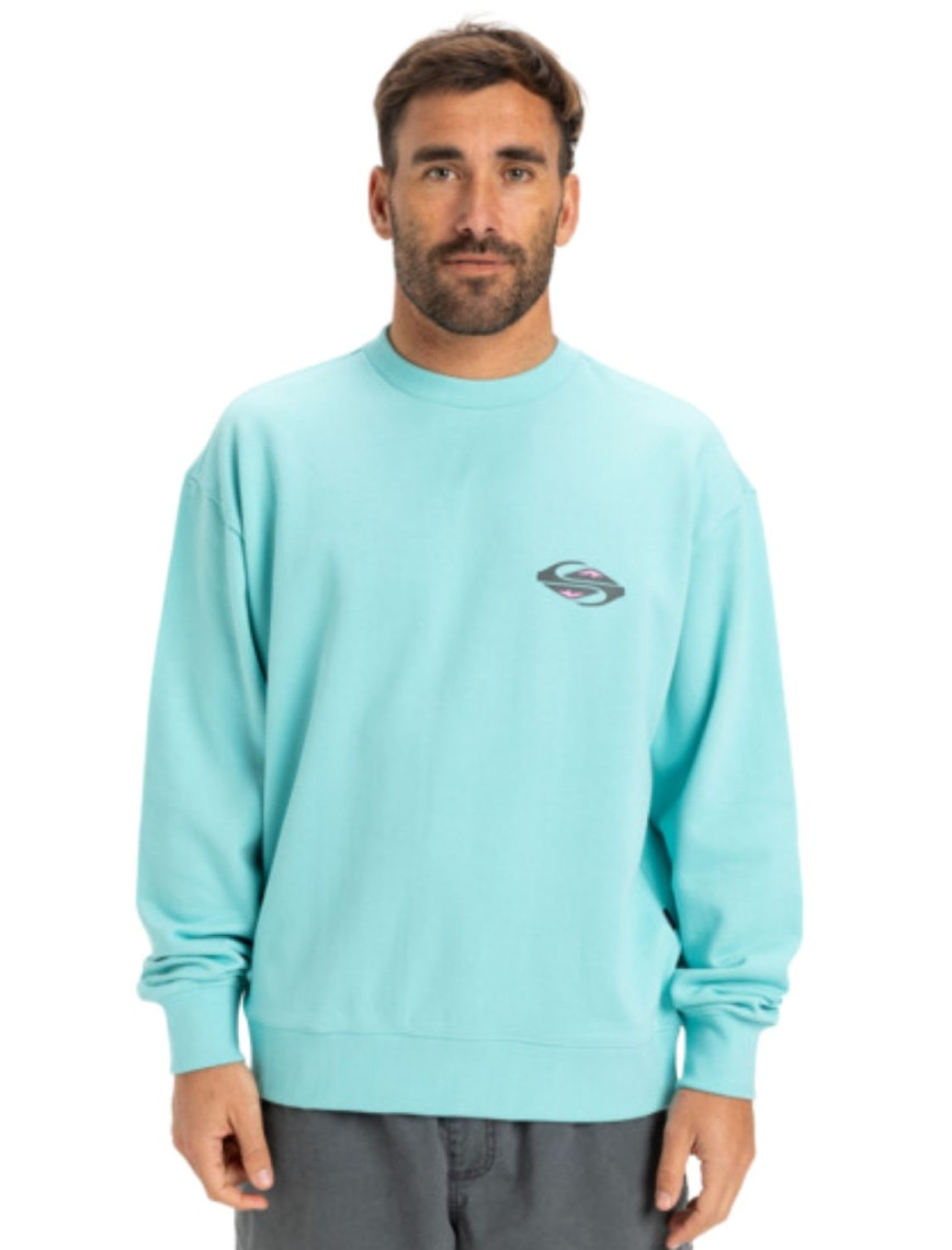 Quiksilver Spin Cycle Crew Erkek Mavi Sweatshirt Quiksilver Spin Cycle Crew Erkek Mavi Sweatshirt