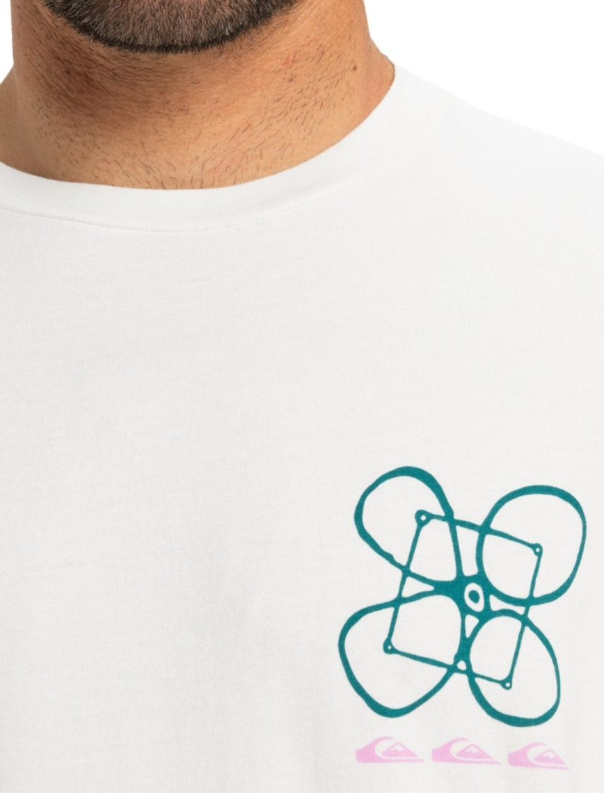 Quiksilver Hw Outside Inside Erkek Beyaz Tişört