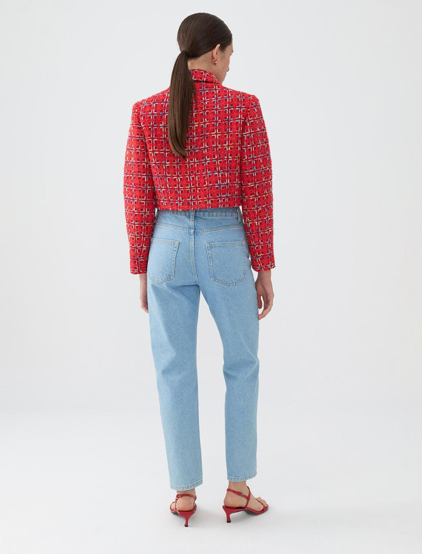 Yüksek Bel Mom Jean Pantolon