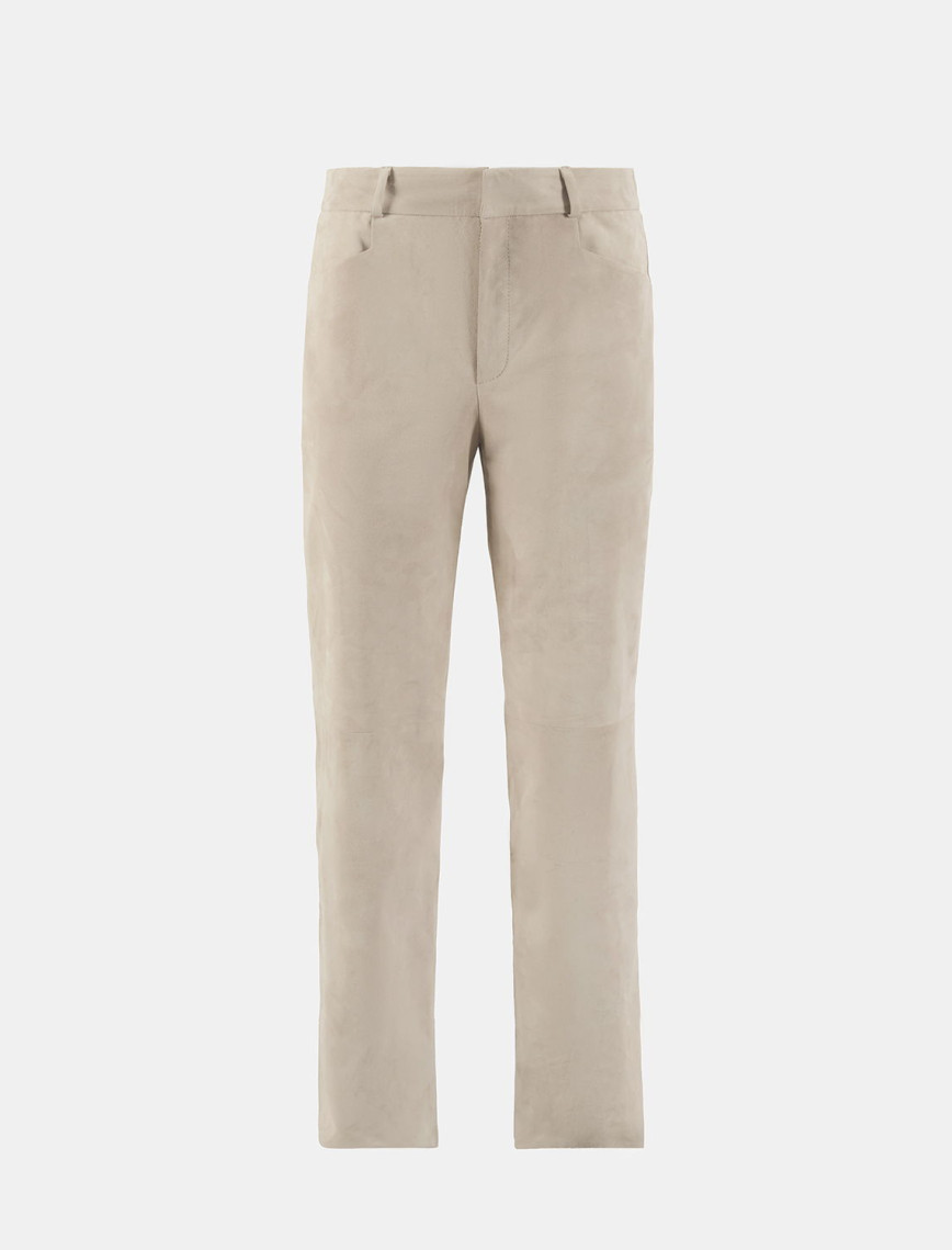 Kadın Pudra Süet Pantolon Kadın Pudra Süet Pantolon