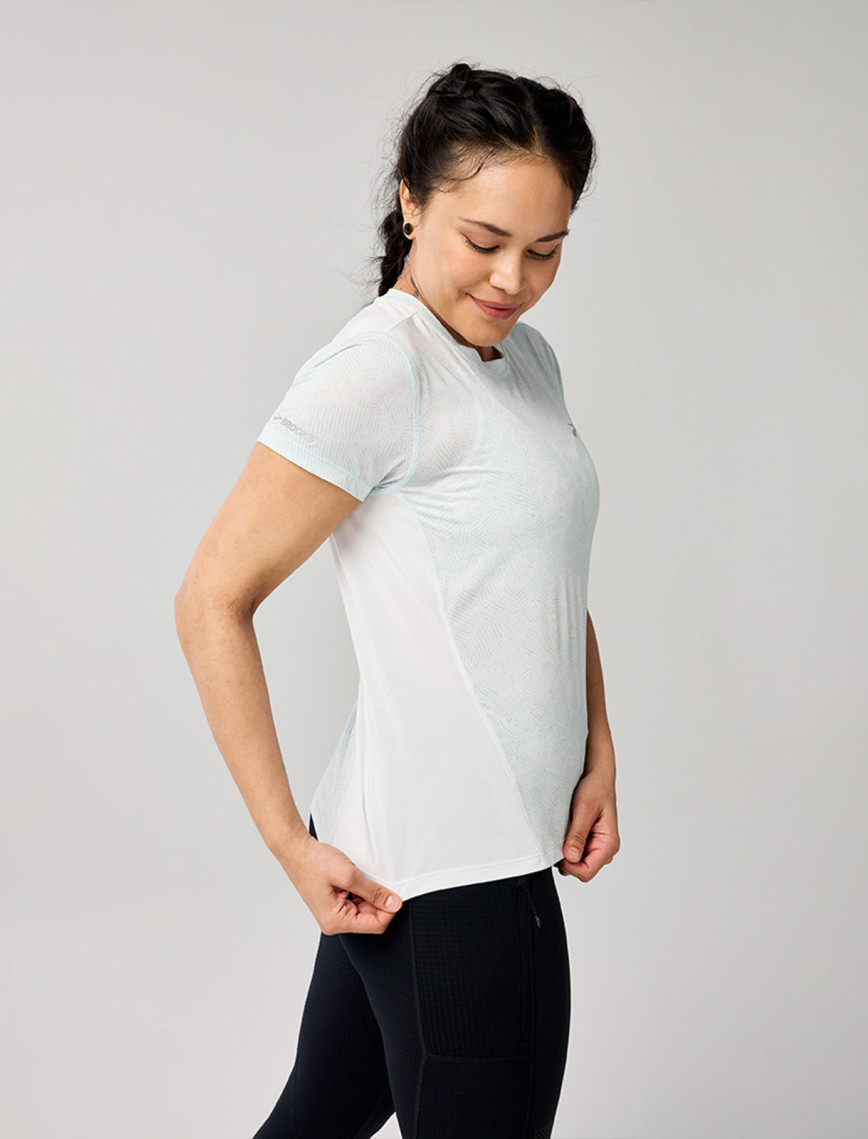Brooks Sprint Free Sleeve 3.0 Kadın Mavi Koşu T-Shirt