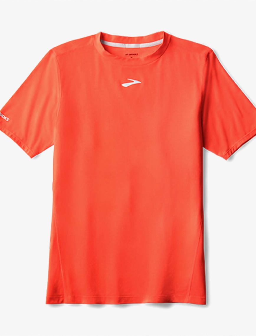 Brooks High Point Sleeve Erkek Turuncu Koşu T-Shirt