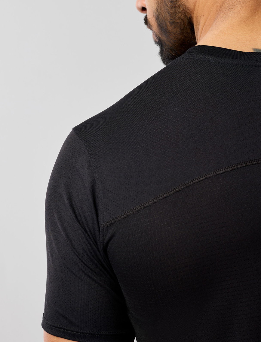 Brooks Atmosphere Sleeve 3.0 Erkek Siyah Koşu T-Shirt