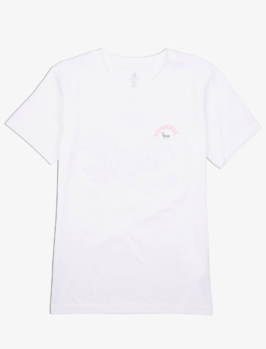 Converse Çiçek Baskılı Kadın Pembe T-Shirt Converse Çiçek Baskılı Kadın Pembe T-Shirt