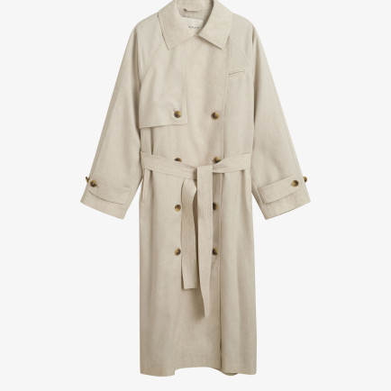 GANT Kadın Bej Relaxed Fit Klasik Yaka Trençkot GANT Kadın Bej Relaxed Fit Klasik Yaka Trençkot