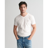GANT Erkek Beyaz Slim Fit V Yaka T-Shirt GANT Erkek Beyaz Slim Fit V Yaka T-Shirt