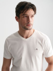 GANT Erkek Beyaz Slim Fit V Yaka T-Shirt GANT Erkek Beyaz Slim Fit V Yaka T-Shirt