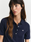GANT Kadın Lacivert Regular Fit Polo Yaka Elbise GANT Kadın Lacivert Regular Fit Polo Yaka Elbise
