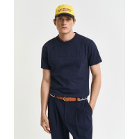GANT Erkek Lacivert Regular Fit Bisiklet Yaka Logolu T-Shirt GANT Erkek Lacivert Regular Fit Bisiklet Yaka Logolu T-Shirt