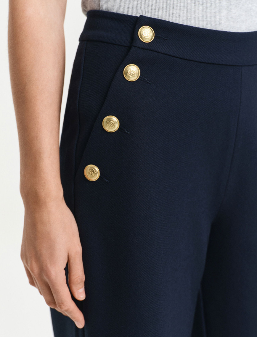 GANT Kadın Lacivert Straight Fit Pantolon GANT Kadın Lacivert Straight Fit Pantolon