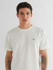 GANT Erkek Krem Regular Fit Bisiklet Yaka T-Shirt