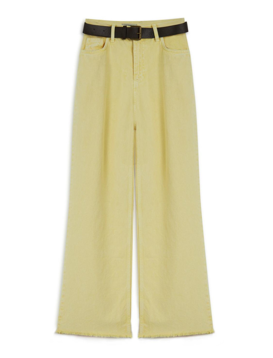 Yüksek Bel Kemerli Jean Pantolon Yüksek Bel Kemerli Jean Pantolon