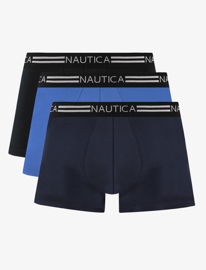 Nautica Erkek Mavi Standart Fit 3'lü Boxer Nautica Erkek Mavi Standart Fit 3'lü Boxer