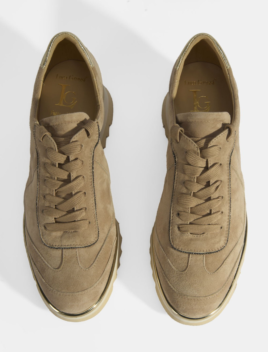 Luca Grossi Kadın Bej Bağcıklı Süet Spor Ayakkabı Luca Grossi Kadın Bej Bağcıklı Süet Spor Ayakkabı
