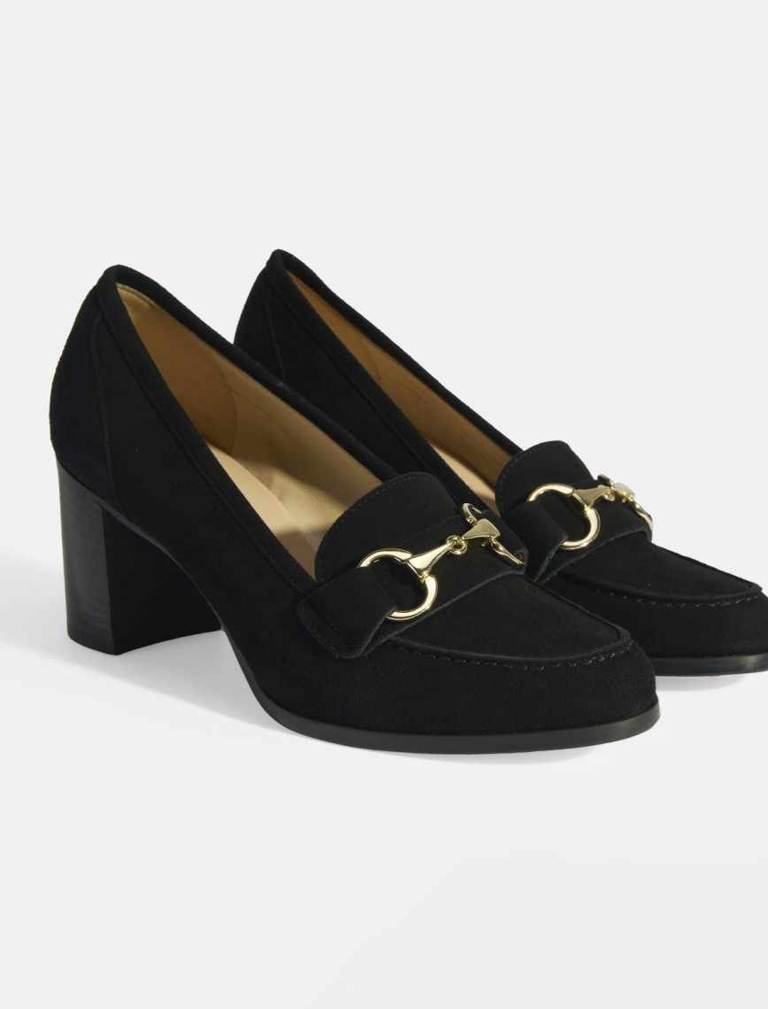 Luca Grossi Kadın Taba Metal Aksesuarlı Süet Topuklu Loafer Luca Grossi Kadın Taba Metal Aksesuarlı Süet Topuklu Loafer