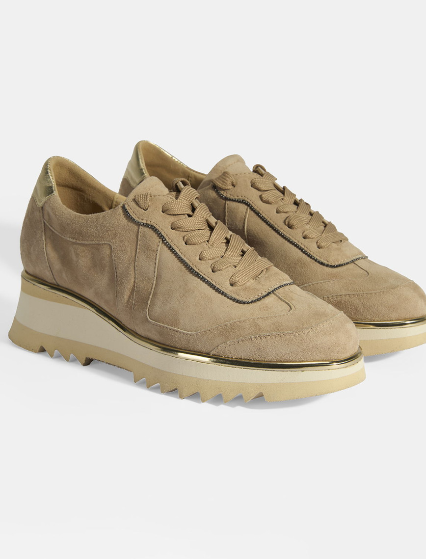 Luca Grossi Kadın Bej Bağcıklı Süet Spor Ayakkabı Luca Grossi Kadın Bej Bağcıklı Süet Spor Ayakkabı
