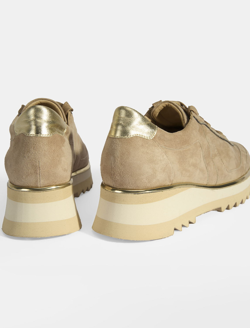 Luca Grossi Kadın Bej Bağcıklı Süet Spor Ayakkabı Luca Grossi Kadın Bej Bağcıklı Süet Spor Ayakkabı