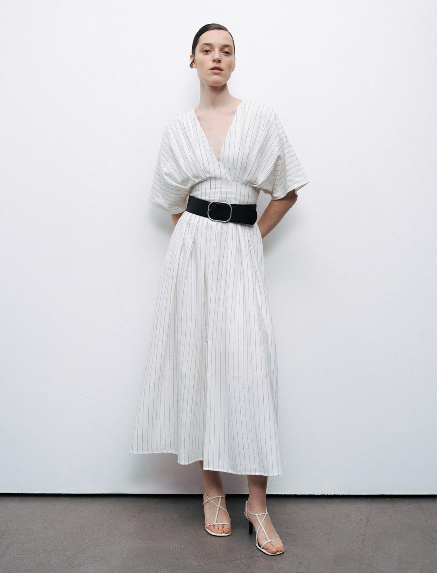 Kemerli Midi Elbise Kemerli Midi Elbise