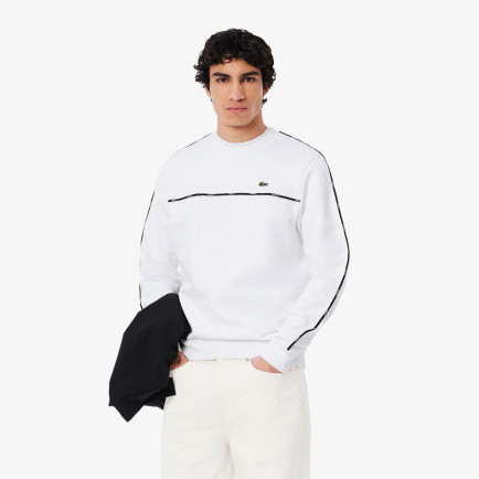 Lacoste Erkek Classic Fit Beyaz Sweatshirt Lacoste Erkek Classic Fit Beyaz Sweatshirt
