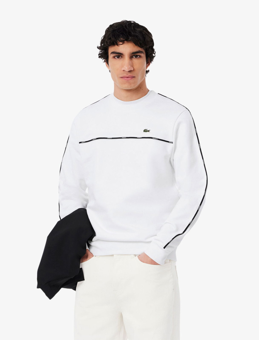 Lacoste Erkek Classic Fit Beyaz Sweatshirt Lacoste Erkek Classic Fit Beyaz Sweatshirt