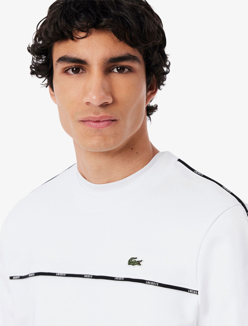 Lacoste Erkek Classic Fit Beyaz Sweatshirt Lacoste Erkek Classic Fit Beyaz Sweatshirt
