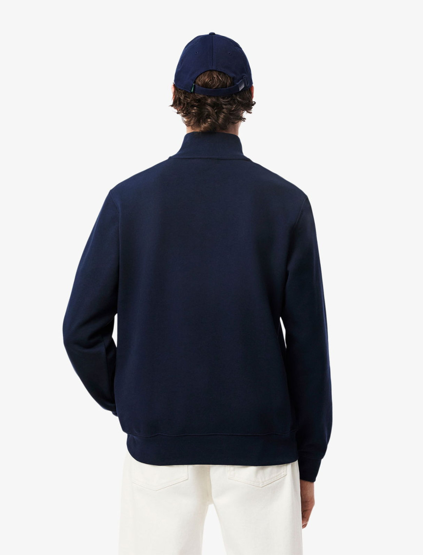Lacoste Erkek Classic Fit Yarım Fermuarlı Lacivert Sweatshirt