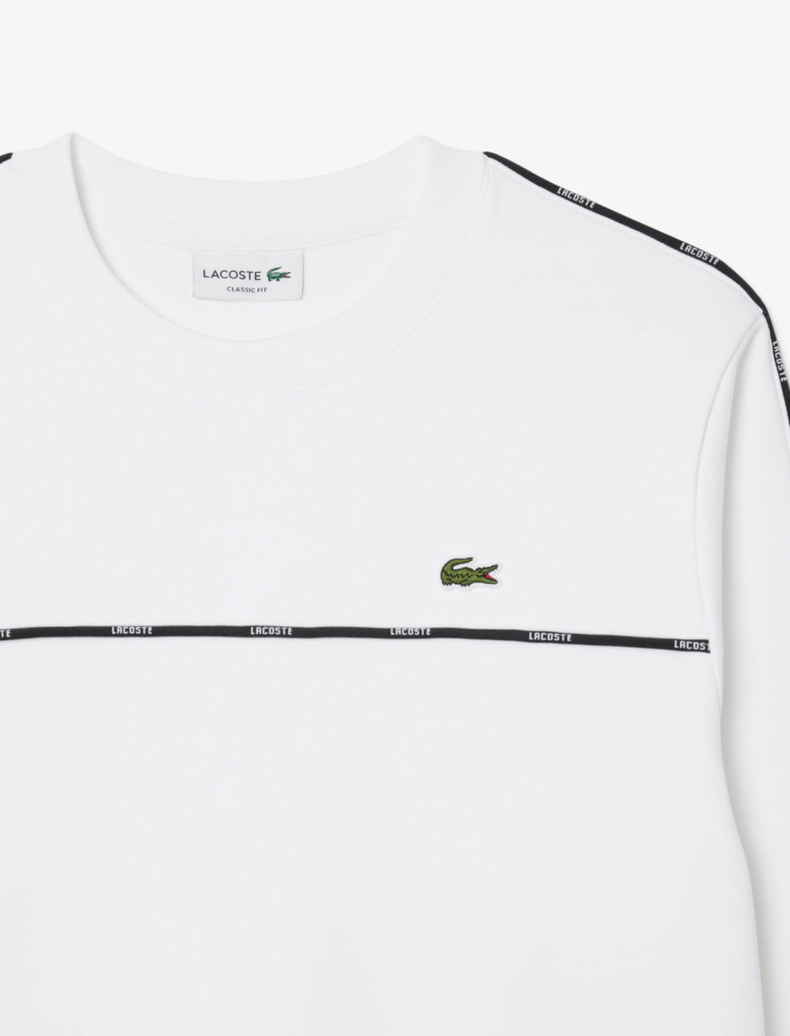 Lacoste Erkek Classic Fit Beyaz Sweatshirt Lacoste Erkek Classic Fit Beyaz Sweatshirt