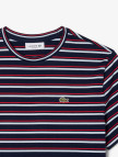 Lacoste Kadın Regular Fit Bisiklet Yaka Çizgili Lacivert T-Shirt Lacoste Kadın Regular Fit Bisiklet Yaka Çizgili Lacivert T-Shirt