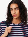 Lacoste Kadın Regular Fit Bisiklet Yaka Çizgili Lacivert T-Shirt Lacoste Kadın Regular Fit Bisiklet Yaka Çizgili Lacivert T-Shirt