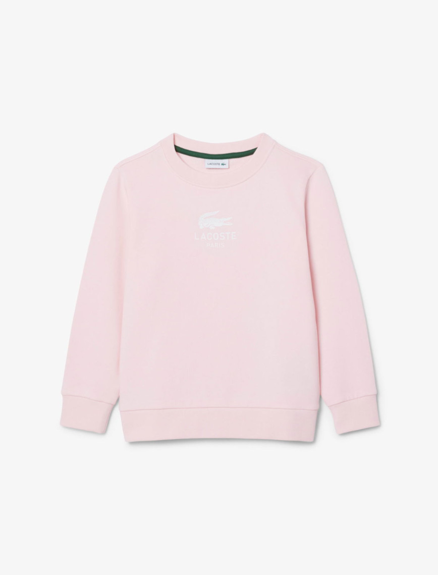 Lacoste Çocuk Bisiklet Yaka Açık Pembe Sweatshirt Lacoste Çocuk Bisiklet Yaka Açık Pembe Sweatshirt