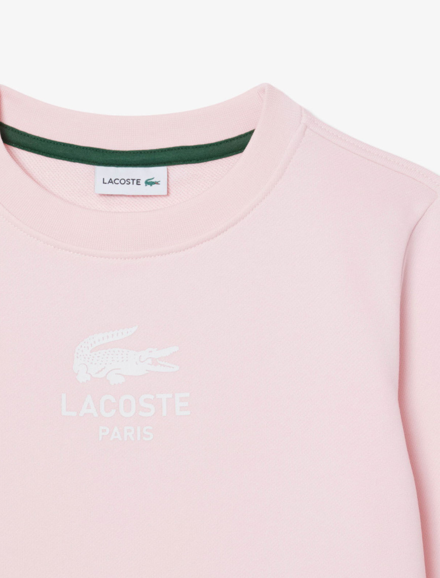 Lacoste Çocuk Bisiklet Yaka Açık Pembe Sweatshirt Lacoste Çocuk Bisiklet Yaka Açık Pembe Sweatshirt