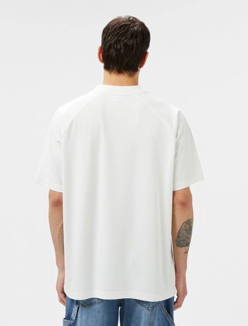 Lacoste Erkek Oversize Fit Bisiklet Yaka Beyaz T-Shirt Lacoste Erkek Oversize Fit Bisiklet Yaka Beyaz T-Shirt