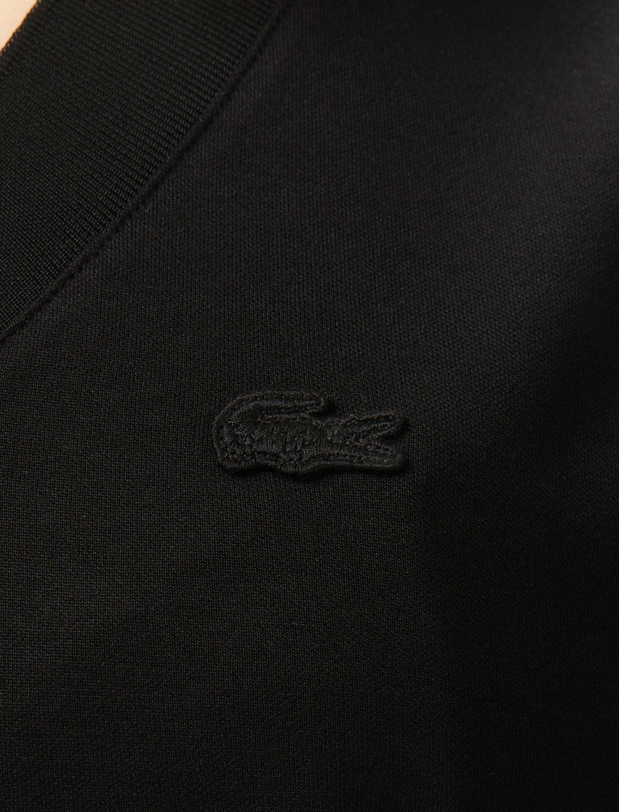 Lacoste Kadın Slim Fit V Yaka Siyah T-Shirt Lacoste Kadın Slim Fit V Yaka Siyah T-Shirt