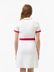 Lacoste Kadın Classic Fit Kısa Kollu Polo Yaka Renk Bloklu Beyaz Elbise Lacoste Kadın Classic Fit Kısa Kollu Polo Yaka Renk Bloklu Beyaz Elbise