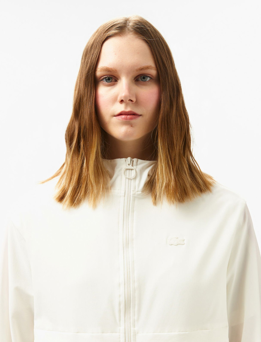 Lacoste Kadın Kapüşonlu Beyaz Ceket Lacoste Kadın Kapüşonlu Beyaz Ceket