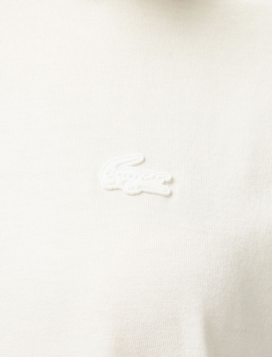 Lacoste Kadın Loose Fit Bisiklet Yaka Beyaz T-Shirt Lacoste Kadın Loose Fit Bisiklet Yaka Beyaz T-Shirt