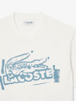 Lacoste Erkek Classic Fit Bisiklet Yaka Baskılı Beyaz T-Shirt Lacoste Erkek Classic Fit Bisiklet Yaka Baskılı Beyaz T-Shirt