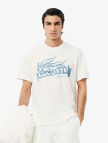 Lacoste Erkek Classic Fit Bisiklet Yaka Baskılı Beyaz T-Shirt Lacoste Erkek Classic Fit Bisiklet Yaka Baskılı Beyaz T-Shirt