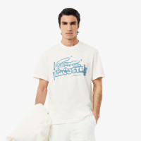 Lacoste Erkek Classic Fit Bisiklet Yaka Baskılı Beyaz T-Shirt Lacoste Erkek Classic Fit Bisiklet Yaka Baskılı Beyaz T-Shirt