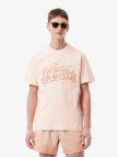 Lacoste Erkek Classic Fit Bisiklet Yaka Baskılı Pembe T-Shirt Lacoste Erkek Classic Fit Bisiklet Yaka Baskılı Pembe T-Shirt