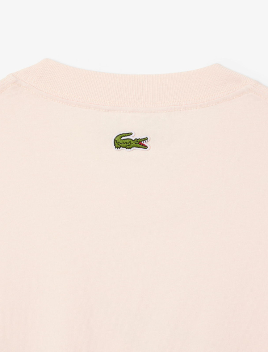Lacoste Erkek Classic Fit Bisiklet Yaka Baskılı Pembe T-Shirt Lacoste Erkek Classic Fit Bisiklet Yaka Baskılı Pembe T-Shirt