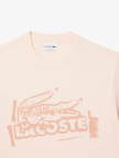 Lacoste Erkek Classic Fit Bisiklet Yaka Baskılı Pembe T-Shirt Lacoste Erkek Classic Fit Bisiklet Yaka Baskılı Pembe T-Shirt
