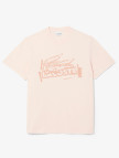Lacoste Erkek Classic Fit Bisiklet Yaka Baskılı Pembe T-Shirt Lacoste Erkek Classic Fit Bisiklet Yaka Baskılı Pembe T-Shirt