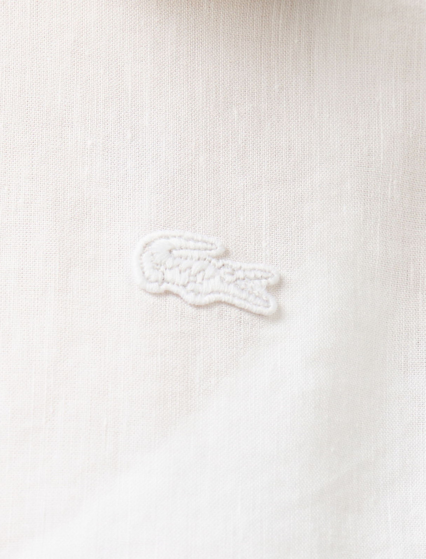 Lacoste Kadın Relaxed Fit Keten Beyaz Gömlek Lacoste Kadın Relaxed Fit Keten Beyaz Gömlek