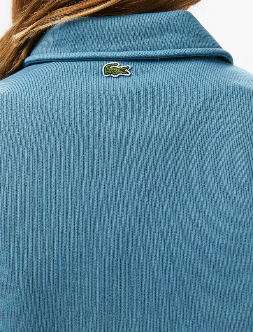 Lacoste Kadın Relaxed Fit Polo Yaka Mavi Sweatshirt Lacoste Kadın Relaxed Fit Polo Yaka Mavi Sweatshirt