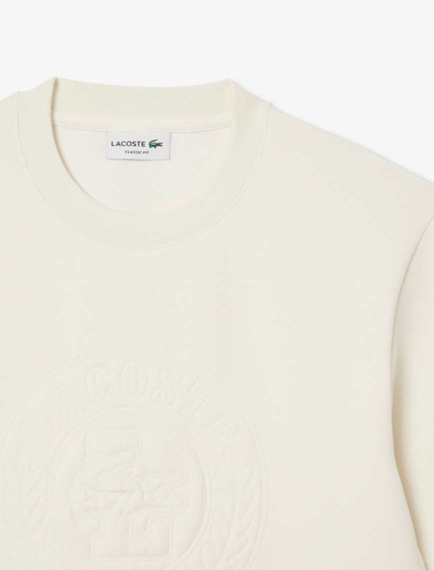 Lacoste Erkek Classic Fit Bisiklet Yaka Beyaz Sweatshirt Lacoste Erkek Classic Fit Bisiklet Yaka Beyaz Sweatshirt