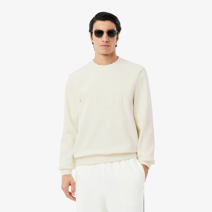 Lacoste Erkek Classic Fit Bisiklet Yaka Beyaz Sweatshirt Lacoste Erkek Classic Fit Bisiklet Yaka Beyaz Sweatshirt
