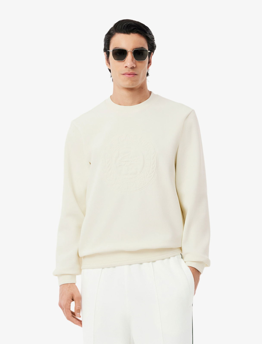 Lacoste Erkek Classic Fit Bisiklet Yaka Beyaz Sweatshirt Lacoste Erkek Classic Fit Bisiklet Yaka Beyaz Sweatshirt