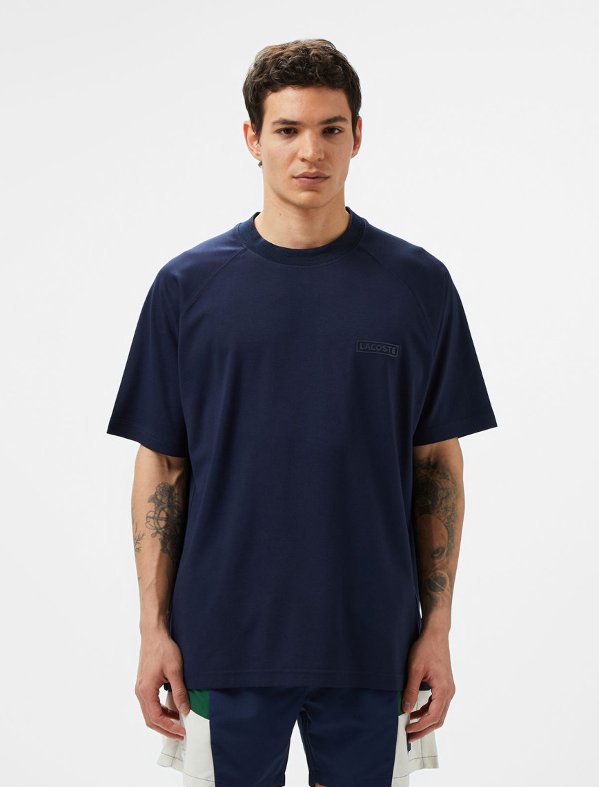 Lacoste Erkek Oversize Fit Bisiklet Yaka Koyu Yeşil T-Shirt Lacoste Erkek Oversize Fit Bisiklet Yaka Koyu Yeşil T-Shirt